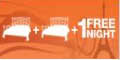 European Free Night Offers. Stay for 3 nights but pay for 2, Stay 4 and pay for 3! 