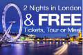 London for Less - Get more in London for less with us! Enjoy a 2 night hotel break with an attraction, sightseeing or dining extra of your choice. With so many things to see and do in London you will be totally spoilt for choice, whatever the weather. We can offer you free London attractions and sightseeing tickets to add to your London hotel booking from the London Film Museum and the  Read more Read more information Ronnie Scotts Jazz Club to Kensington Palace, the London Bridge Experience and much more. 