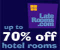 Late Hotel Bookings. Christmas Specials! LateRooms is the hotel industry's late availability database offering over 500,000 genuine deals across the UK and Worldwide. LateRooms is an established way for hotels around the world to sell their late availability bedrooms, and for customers to take advantage of excellent savings. Because no hotel wants to be left with empty rooms, they will often drop the price to fill their empty beds.